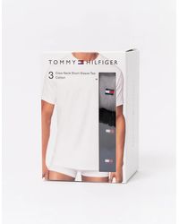 Tommy Hilfiger - 3-Pack Crew Neck Short Sleeve T-Shirts - Lyst