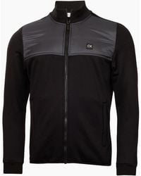 Calvin Klein - Solid Patterned Full Zipper Ribbed Cuff Zipped Pocket Jacket - Lyst