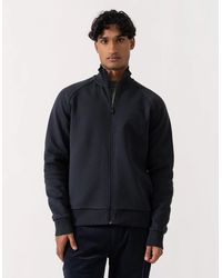 BOSS - Boss Skaz Full Zip Funnel Neck Sweatshirt With Tonal Logo - Lyst