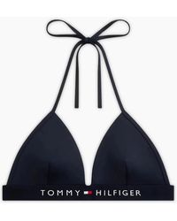 Tommy Hilfiger - Th Original Foam Triangle Halterneck Swim Bikini Top - Lyst