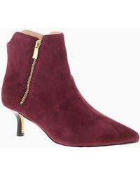 Clarks - Ankle Boots Violet55 Zip Burgindy Suede Zip Deep Uk Size - Lyst