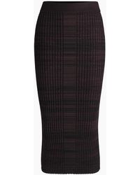 BOSS - Farmina Midi Vertical Stripe Patterned Knitted Skirt - Lyst