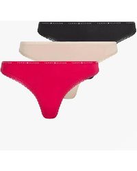Tommy Hilfiger - 3 Pack Lace Thong Multicoloured - Lyst