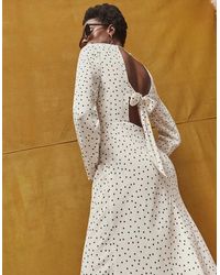 Ro&zo - And Polka Dot Tie Back Dress - Lyst