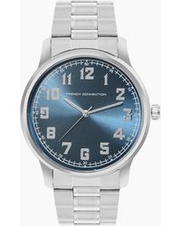 French Connection - Connection Case Round Shape Strap Quartz Watch - Lyst