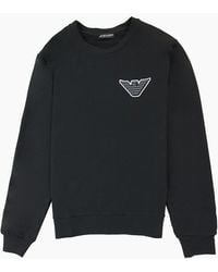 Emporio Armani - Eagle Logo Crew Neck Sweater - Lyst