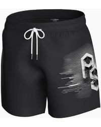 Philipp Plein - Plein Sport Metallic Logo Medium Boardshort Swim Shorts - Lyst
