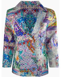 Inoa - Fashion Popoloca Multicoloured Boyfriend Jacket - Lyst