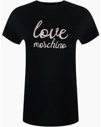 Moschino - Cursive Logo T-Shirt - Lyst