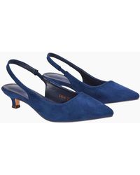 XY London - Ladies Leila Sling Back Low Kitten Heel Court Shoes - Lyst