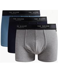 Ted Baker - 3-Pack Coloured Boxer Trunks - Lyst
