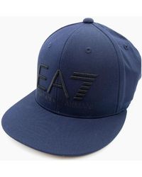 EA7 - Embroidered Logo Baseball Hat Dark - Lyst