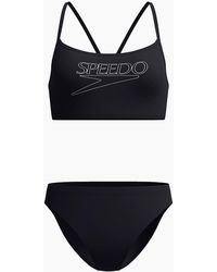 Speedo - Ladies Logo Endurance+ Thin Strap Two-Piece Swimsuit - Lyst