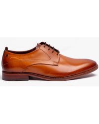Base London - London Script Leather Derby Shoes Tan - Lyst