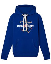CASABLANCA - Drapeau De Collombes Printed Hoodie - Lyst