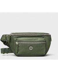 Tory Burch - Nylon Mixed Materials Belt Bag Khaki - Lyst