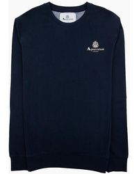 Aquascutum - Active Small Logo Crewneck Sweatshirt 11 - Lyst