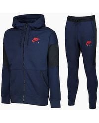 Nike - Air Full Zip Fleece Hooded Tracksuit - Lyst