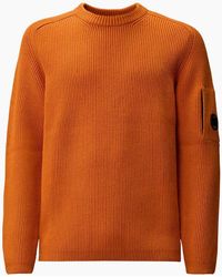 C.P. Company - Full Rib Crewneck Lens Knit - Lyst