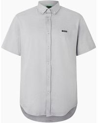 BOSS - Motion Collared Neck Button Down Collar Short Sleeve Shirt - Lyst