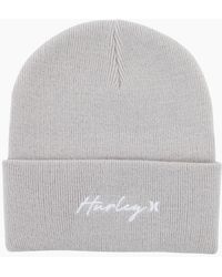 Hurley - Script Cuff 2.0 Fixed Cuff Beanie - Lyst