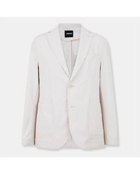 BOSS - Solid Patterned Notch Collared Blazer - Lyst