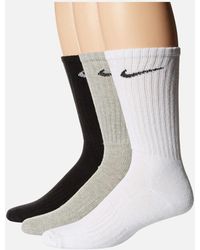 Nike - Sx4508 Crew Socks Everyday Cushioned 3 Pack Dri-Fit Trainers Socks - Lyst