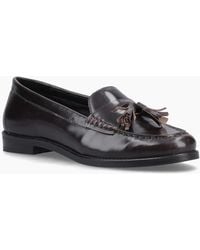 Hush Puppies - Connie Leather Aubergine Loafers - Lyst