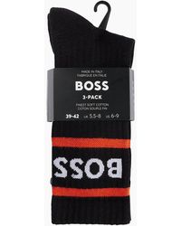 BOSS - Boss 3 Pack Rib Stripe Sport Socks - Lyst