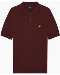 Lyle & Scott - Lyle & Scott Archive Knitted Polo Claret Jug - Lyst
