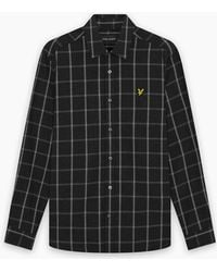 Lyle & Scott - Lyle & Scott Broad Windowpane Check Shirt Jet - Lyst