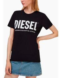 DIESEL - T-Sily Short Sleeve T Shirt Crew Neck Casual Summer Tee New - Lyst