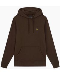 Lyle & Scott - Lyle & Scott Branded Sediment Pull-Over Hoodie - Lyst