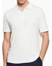Emporio Armani - Embroided Logo Viscose Soft Touch Polo Shirt - Lyst