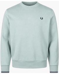 Fred Perry - Crew Neck Sweatshirt/Dark Airforce - Lyst