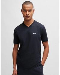 BOSS - Boss Tee V Stretch Cotton V-Neck T-Shirt - Lyst