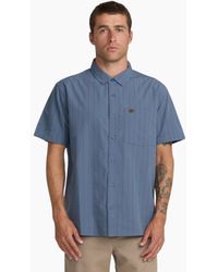 RVCA - Dayshift Workwear Stripe Short Sleeve Shirt - Lyst