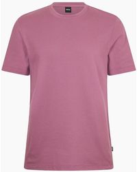 BOSS - Tiburt Bubble Structure Cotton T-Shirt - Lyst