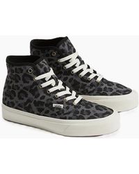 Vans - Authentic Hi 2.0 Canvas Leopard/Pew Trainers - Lyst