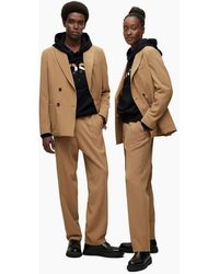 BOSS - Kris 224 Solid Patterned Straight Trousers - Lyst
