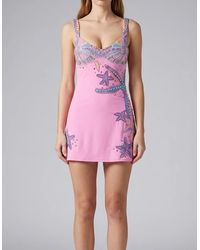 Oceanus - Crescent Shell Mini Dress Multi Colour - Lyst