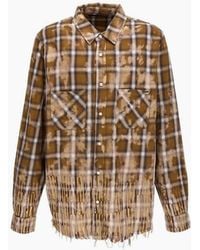 Amiri - Bleached Long Sleeve Flannel Shirt - Lyst