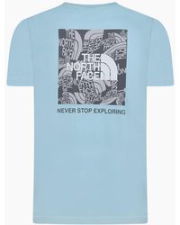 The North Face - T Shirts Box Exploration Crew Neck Graphic Print Summer Tee - Lyst