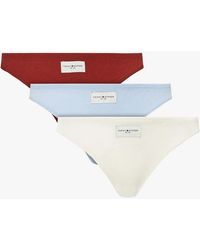 Tommy Hilfiger - Established 3 Pack Ribbed Thongs Multicoloured - Lyst