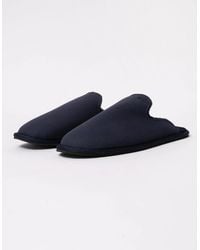 BOSS - Boss Shearling-Lined Slip-On Slippers With Logo Detail - Lyst
