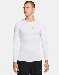 Nike - Lettered Branding Crew Neck Long Sleeve Athletic Top - Lyst