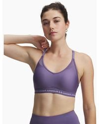 Under Armour - Sports Bra V-Neck Spaghetti Straps Snug Fit - Lyst