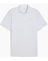 PUMA - Mattr Houndstooth Short Sleeve Performance Polo Shirt - Lyst