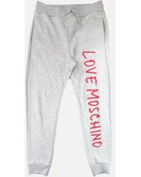 Love Moschino - Overlap Script Logo Sweatpants - Lyst