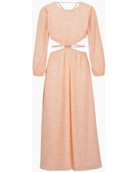 BOSS - Kasmata Crew Neck Long Sleeve Maxi Dress - Lyst